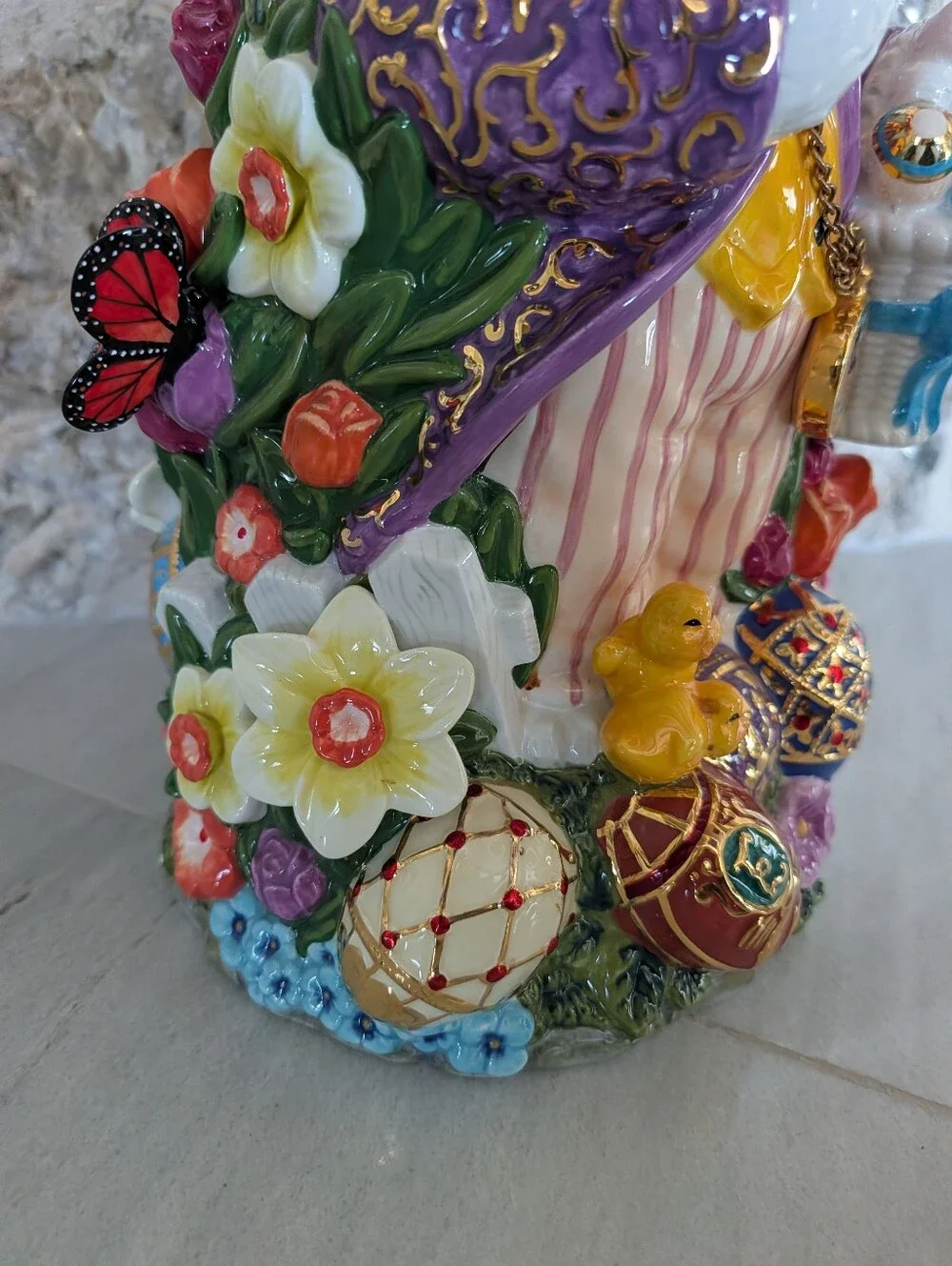 big vintage CHRISTOPHER RADKO dapper hare ceramic bunny rabbit jar